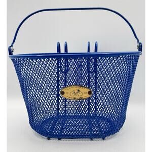 Nantucket Bike Basket Company Surfside Child Mesh Wire Basket Royal Blue Metal